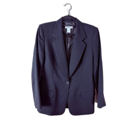 Vintage Pendleton Wool Skirt Suit Set - Black Wool Suit 10 - Picture 2 of 12